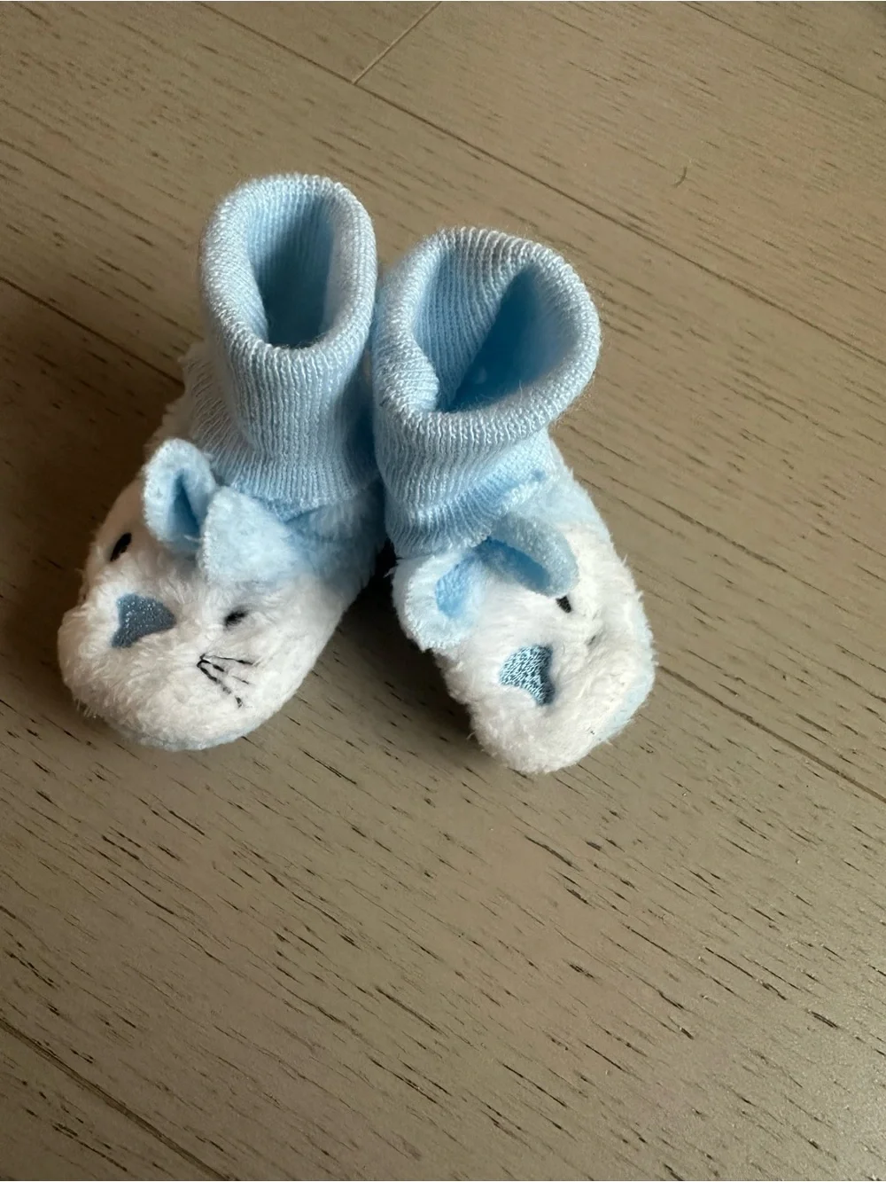 Baby Blue Plush Animal Sock Booties for Kids